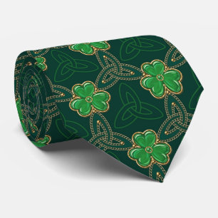 Geometrische St. Patrick's Day Keltische Triskele  Stropdas