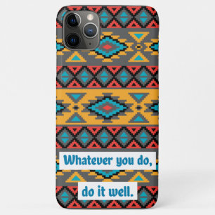 Geometrische stamverwante quote iPhone 11 pro max hoesje