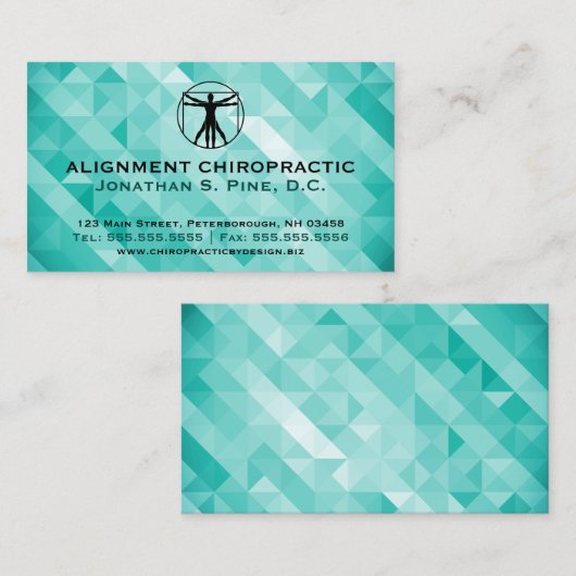 Geometrische standaard Chiropraktijk-Visitekaartje Visitekaartje (Voorkant / Achterkant)