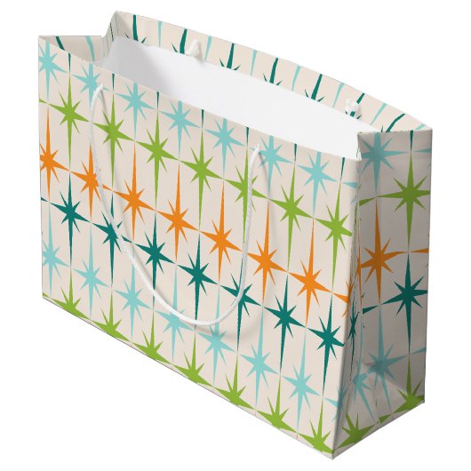 geometrische Starbursts Gift Bag Large Cadeauzakje (Achterkant Gekanteld)