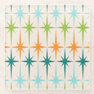  geometrische Starbursts Glazen Onderzetter