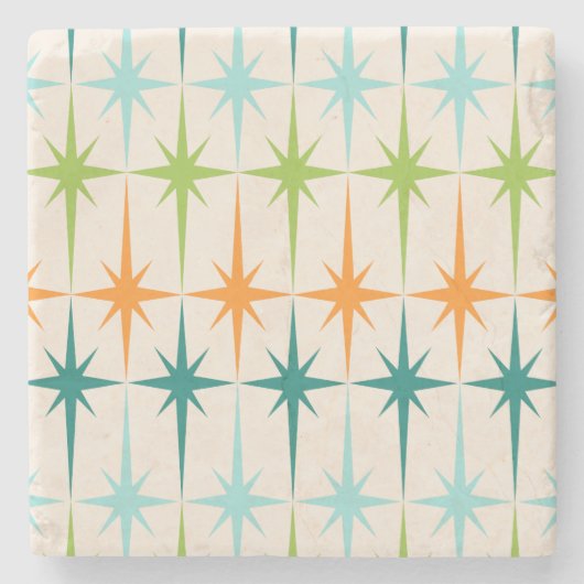  Geometrische Starbursts Marble Onderzetter (Voorkant)