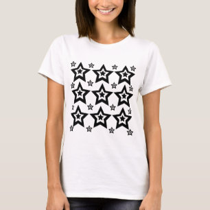 Geometrische ster Zwart-wit Geometrische ster T-shirt