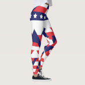 Geometrische sterpatroon Leggings voor 4 juli (Rechts)