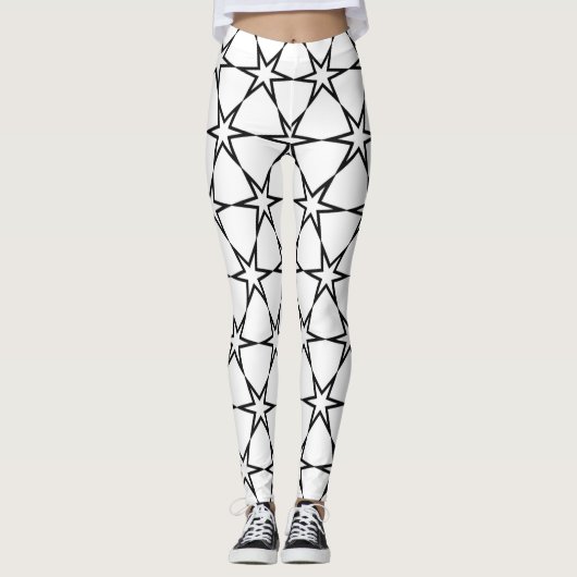 geometrische sterren leggings (Voorkant)