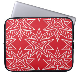 Geometrische sterren,  naadloos patroon, chris laptop sleeve