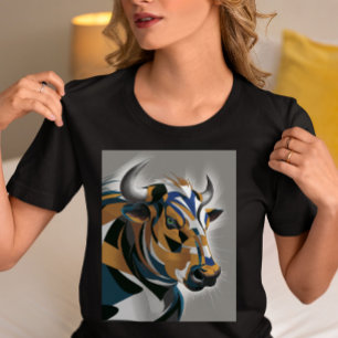 Geometrische Stier Kunst  Tri-Blend Shirt