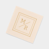 Geometrische stijl folie gestempelde servetten. folie servetten (Links)