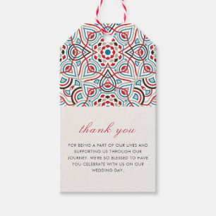 Geometrische stijl glitters koper metaalachtige tr cadeaulabel