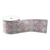 Geometrische stijl sprankelt koper Metallic bruilo Grosgrain Lint (Spoel)