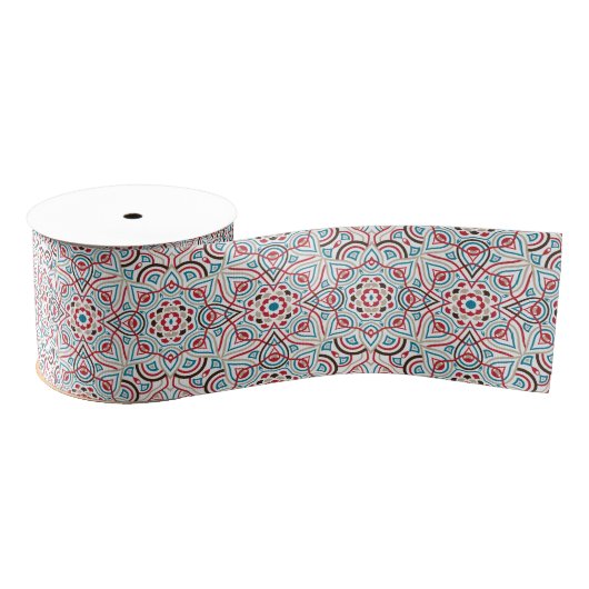 Geometrische stijl sprankelt koper Metallic bruilo Grosgrain Lint (Spoel)