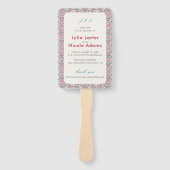 Geometrische stijl sprankelt koper Metallic bruilo Handwaaier (Voorkant)