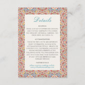 Geometrische stijl sprankelt koper Metallic bruilo Informatiekaartje (Voorkant)