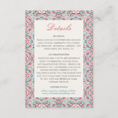 Geometrische stijl sprankelt koper Metallic bruilo Informatiekaartje (Voorkant)