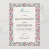 Geometrische stijl sprankelt koper Metallic bruilo Menu (Voorkant)