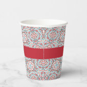 Geometrische stijl sprankelt koper Metallic bruilo Papieren Bekers (Rechts)