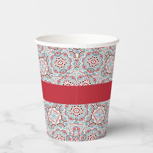 Geometrische stijl sprankelt koper Metallic bruilo Papieren Bekers (Rechts)