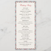 Geometrische stijl sprankelt koper Metallic bruilo Programma (Achterkant)