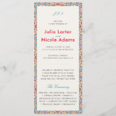 Geometrische stijl sprankelt koper Metallic bruilo Programma (Voorkant)