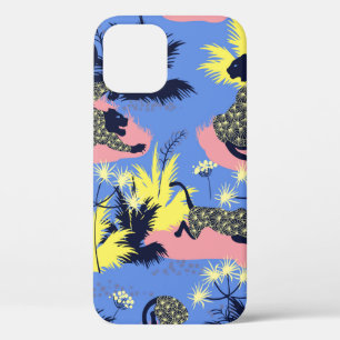 geometrische stijlvormgeving van het tijgerpatroon iPhone 12 hoesje