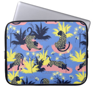 geometrische stijlvormgeving van het tijgerpatroon laptop sleeve