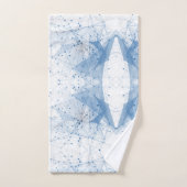 Geometrische stip in China Blauw & Wit Bad Handdoek (Handdoek)