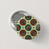 Geometrische Stippen Boho Mandala Ronde Button 3,2 Cm (Voorkant /achterkant)