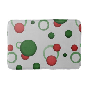 Geometrische Stippen Circles Retro Patroon op elke Badmat
