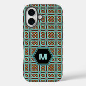 Geometrische Stippen en vierkante monogram Case-Mate iPhone Case (Achterkant)