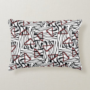 Geometrische stof: artistiek patroonontwerp. accent kussen