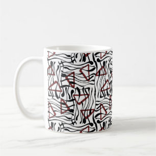 Geometrische stof: artistiek patroonontwerp. koffiemok