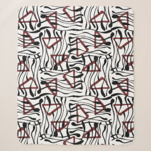 Geometrische stof: artistiek patroonontwerp. sherpa deken