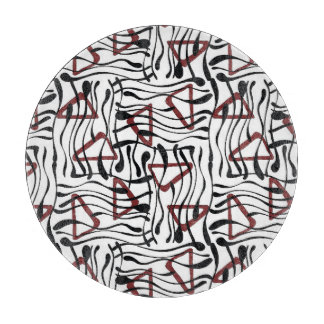 Geometrische stof: artistiek patroonontwerp. snijplank