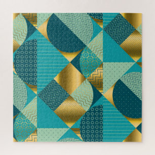 geometrische stof, naadloze patchwork. legpuzzel