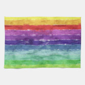 Geometrische Stripes-Waterverf Theedoek (Horizontaal)