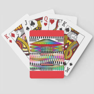 Geometrische structuur rood pokerkaarten