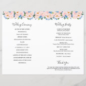 Geometrische Stusty Blue Blush Pink Order of Servi (Achterkant)