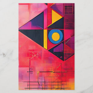 Geometrische symbolen Abstract #04. Briefpapier