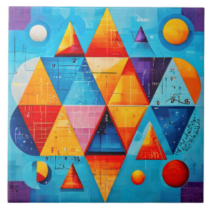 Geometrische symbolen Abstract #09 Tegeltje