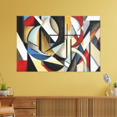 Geometrische symfonie perfecte harmonie canvas afdruk (Insitu (Woonkamer))