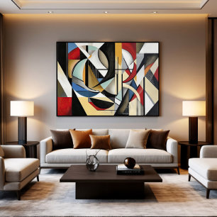 Geometrische symfonie perfecte harmonie canvas afdruk