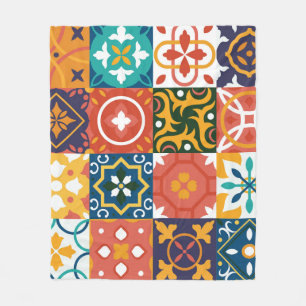Geometrische  Tegels  Patroon Fleece Deken
