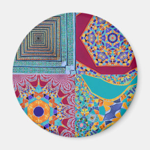 Geometrische Tegels van Azulejos met een CG-twist Magneet