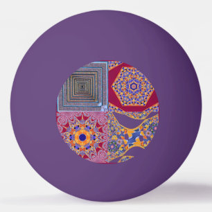 Geometrische Tegels van Azulejos met een CG-twist Pingpongballen