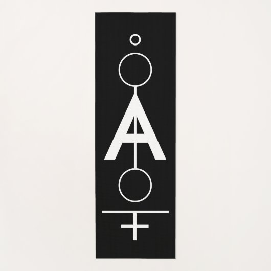 Geometrische tekening, monogrammed. yogamat (Voorkant)