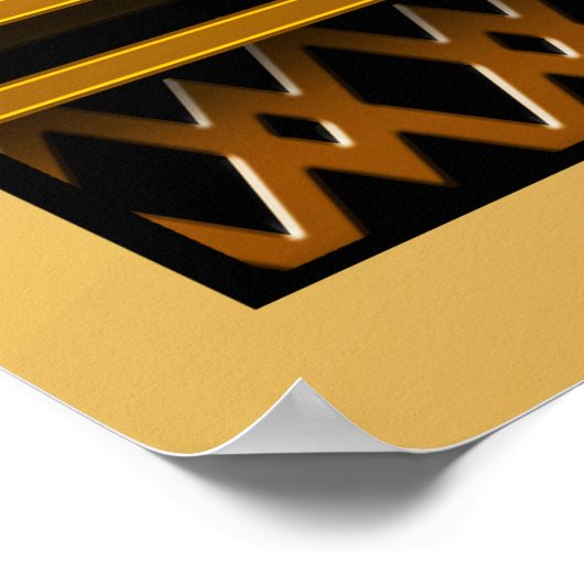 Geometrische tekenstijl deco poster (Hoek)