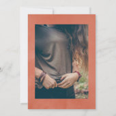 Geometrische Terracotta Celebration of Life Kaart (Achterkant)