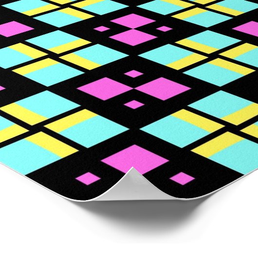 Geometrische Terrazzo Pattern Poster (Hoek)