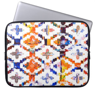 Geometrische textuurpatroon met waterverf-effectab laptop sleeve