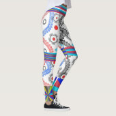 Geometrische trendy new2023 van de Halloween leggi Leggings (Rechts)